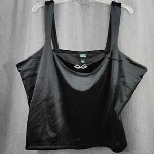 NWT Wild Fable Black Velvet Camisole Top